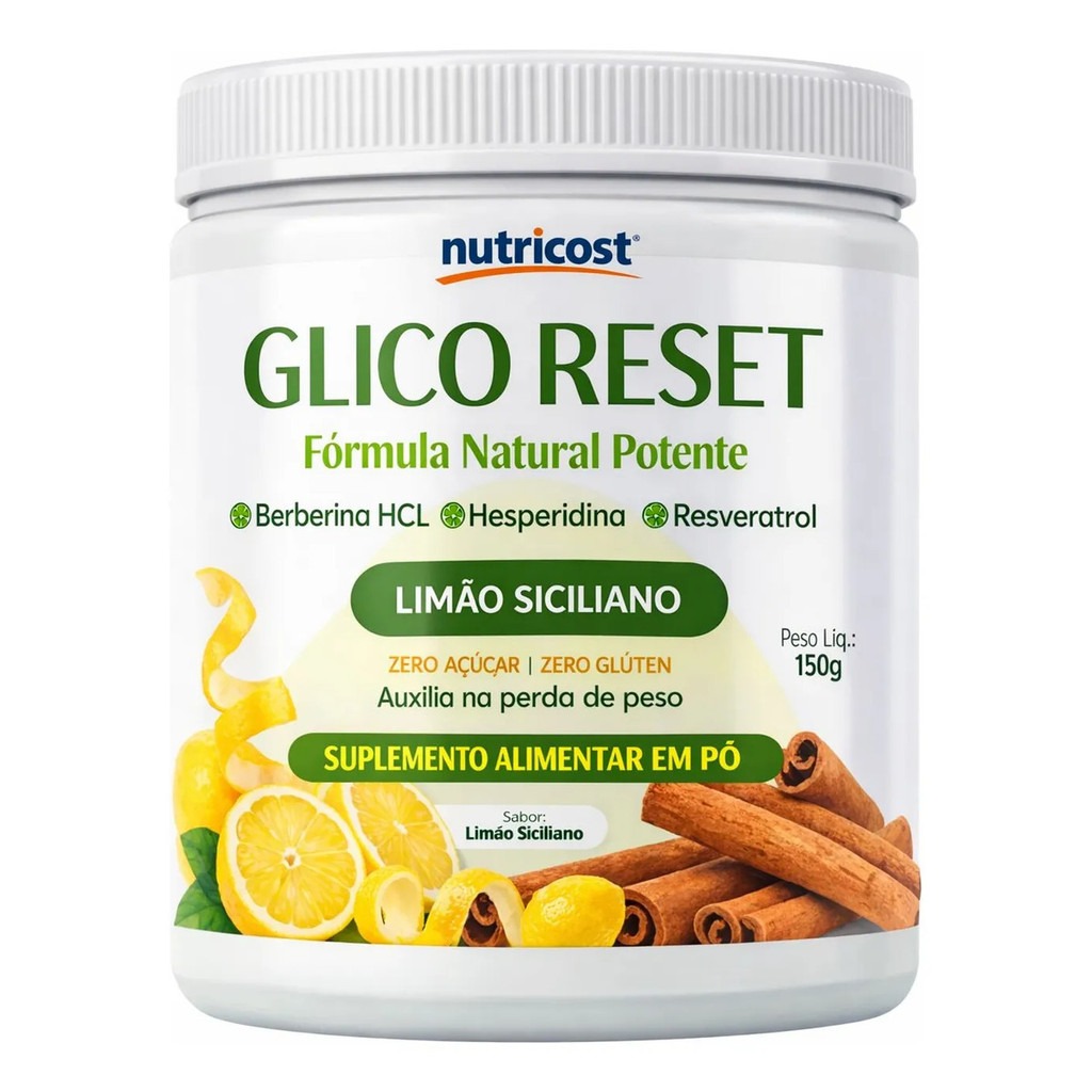 1 Glico Reset Berberina Hcl Limão Siciliano 150g