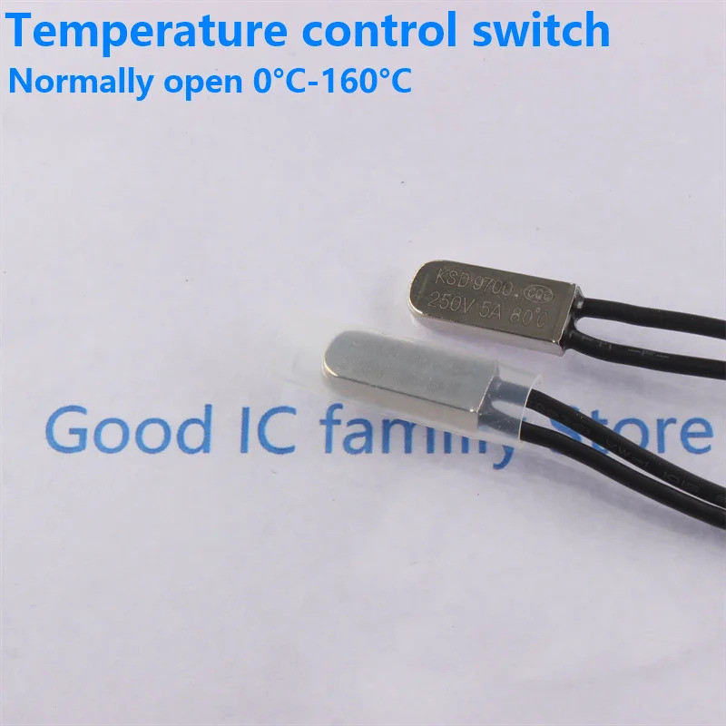 Interruptor De Controle De Temperatura KSD9700 Cerâmica 0 ° C-250 Normalmente Aberto 5A250V Protetor Térmico Em chip De