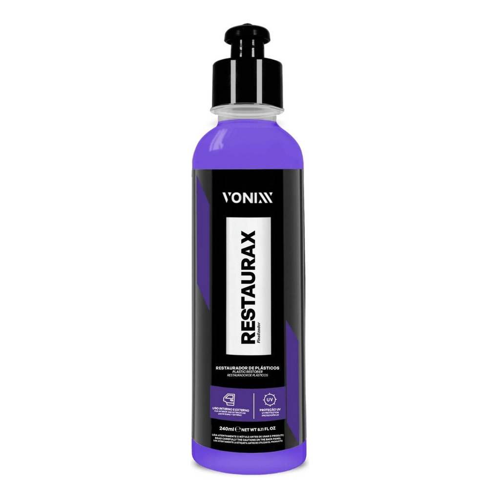Restaurax Restaurador De Plásticos Automotivos 240ml Vonixx Violeta em Oferta na Shopee