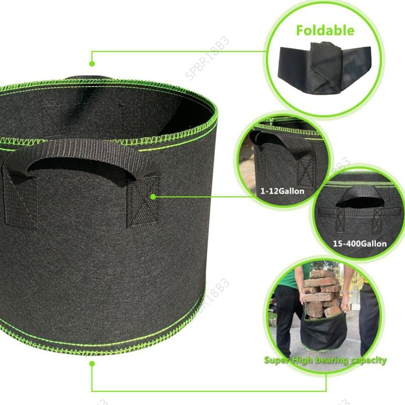 15 20 25 30 Galões Planta Crescer Sacos Pote Árvore Morango Tecido Vegetal Jardin Vasos De Cultivo Jardinagem BR18B3
