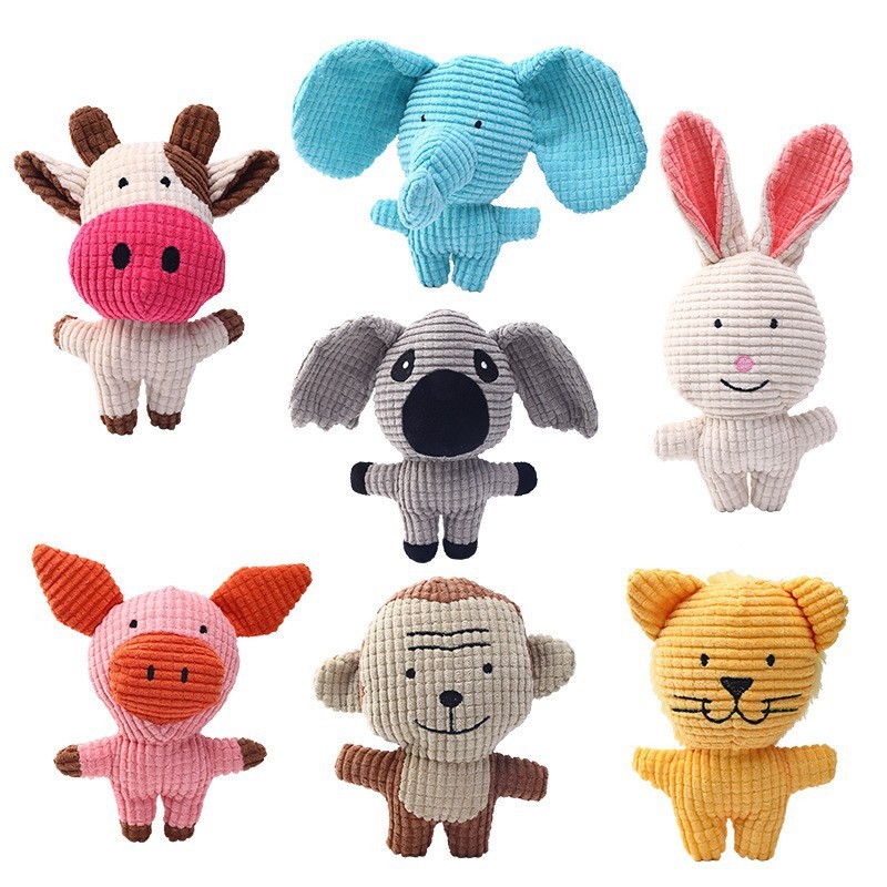 Brinquedo De Pelúcia Em Forma De Animal Para Cães Pequenos Brinquedos Que Rangem Resistentes À Mordida Mastigar