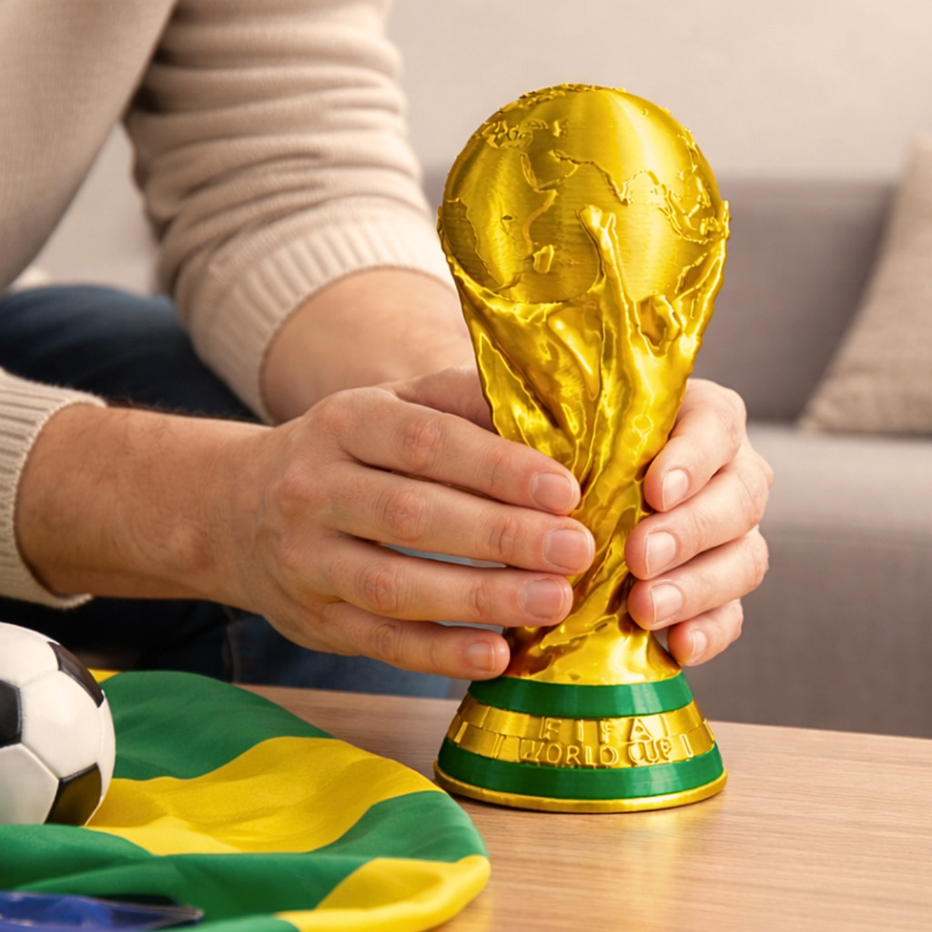 Taça da Copa 2026 Troféu Pequeno Grande ou Chaveiro Dourado Decoração Futebol Presente