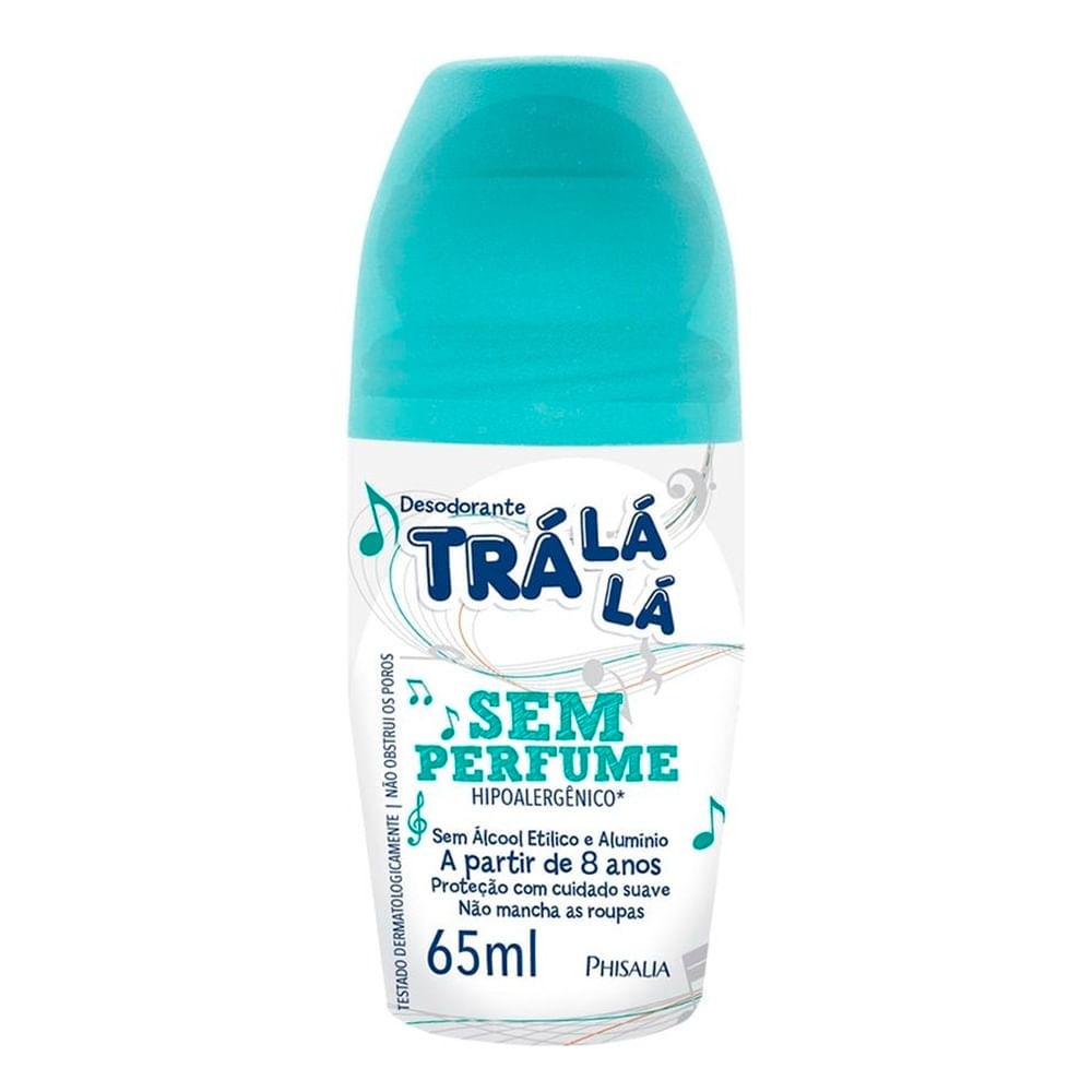 Desodorante Infantil Trá Lá Lá Roll-on Sem Perfume 65ml