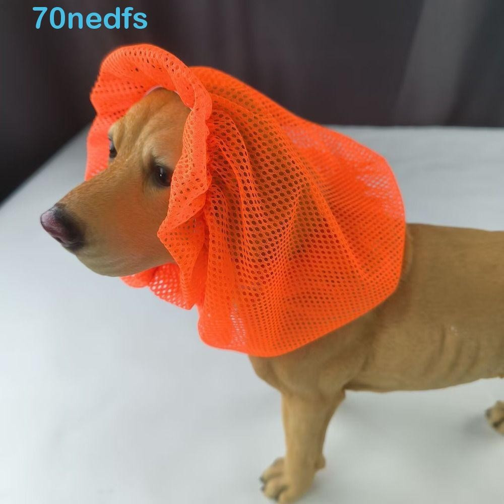 NEDFS Protetores De Orelha Para Cães De Estimação , Capa Respirável Anti-mosquito De Cachorro , Malha Elástica Secagem R