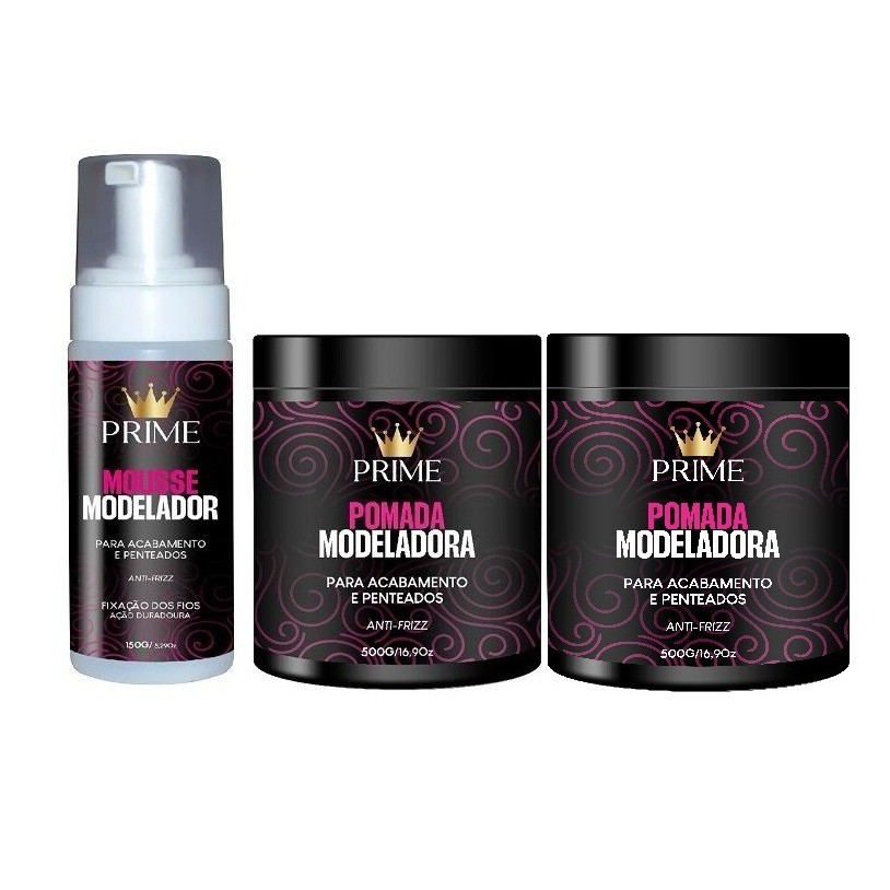 PASTA MODELADORA PREMIUM 500G 2UNI + 1 MOUSSE MODELADOR 150ML em Oferta na Shopee