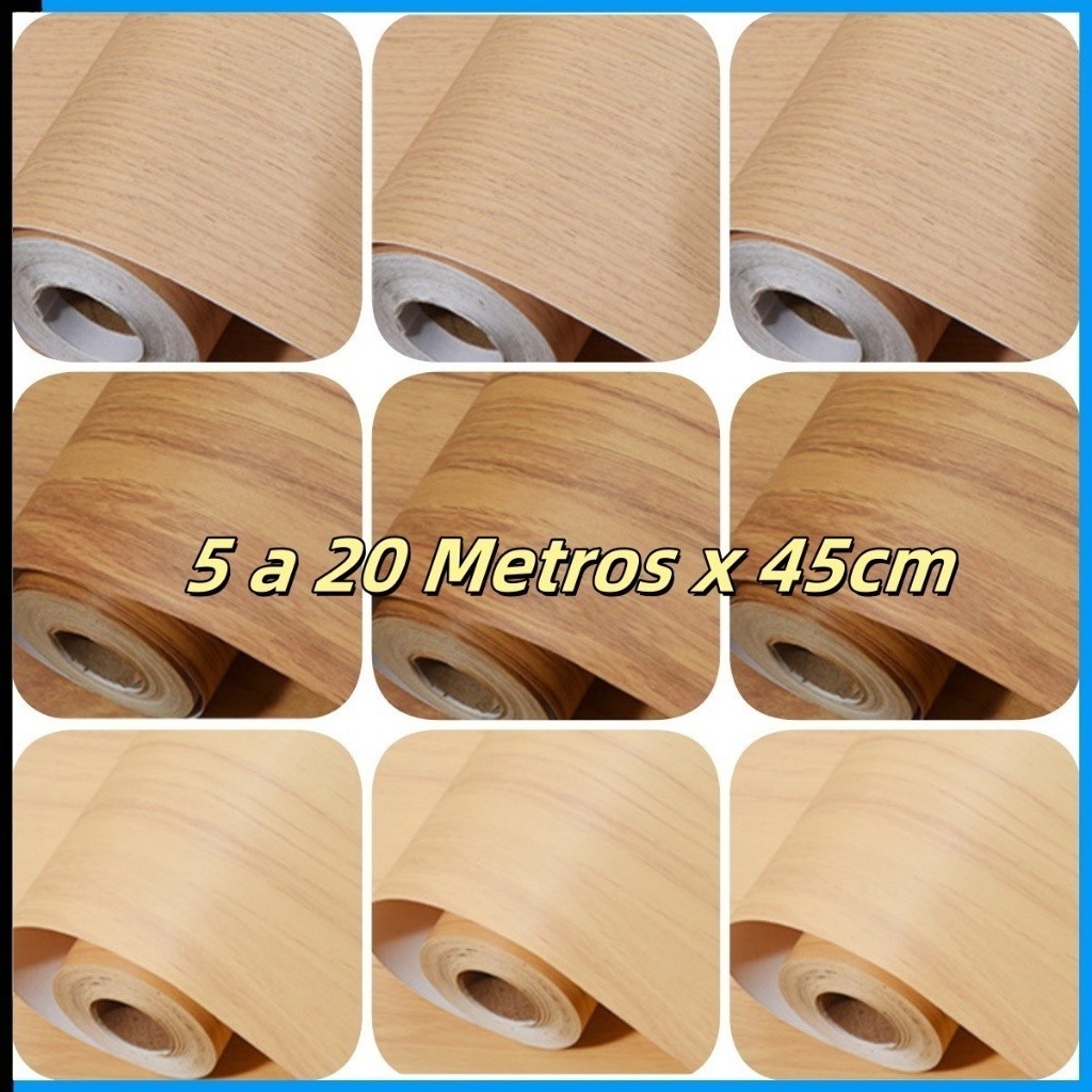 Papel Adesivo de Cor Madeira Escura 5 Metros x 45cm para Decoração e Envelopamento de ambiente, Sala, Quarto em Oferta na Shopee