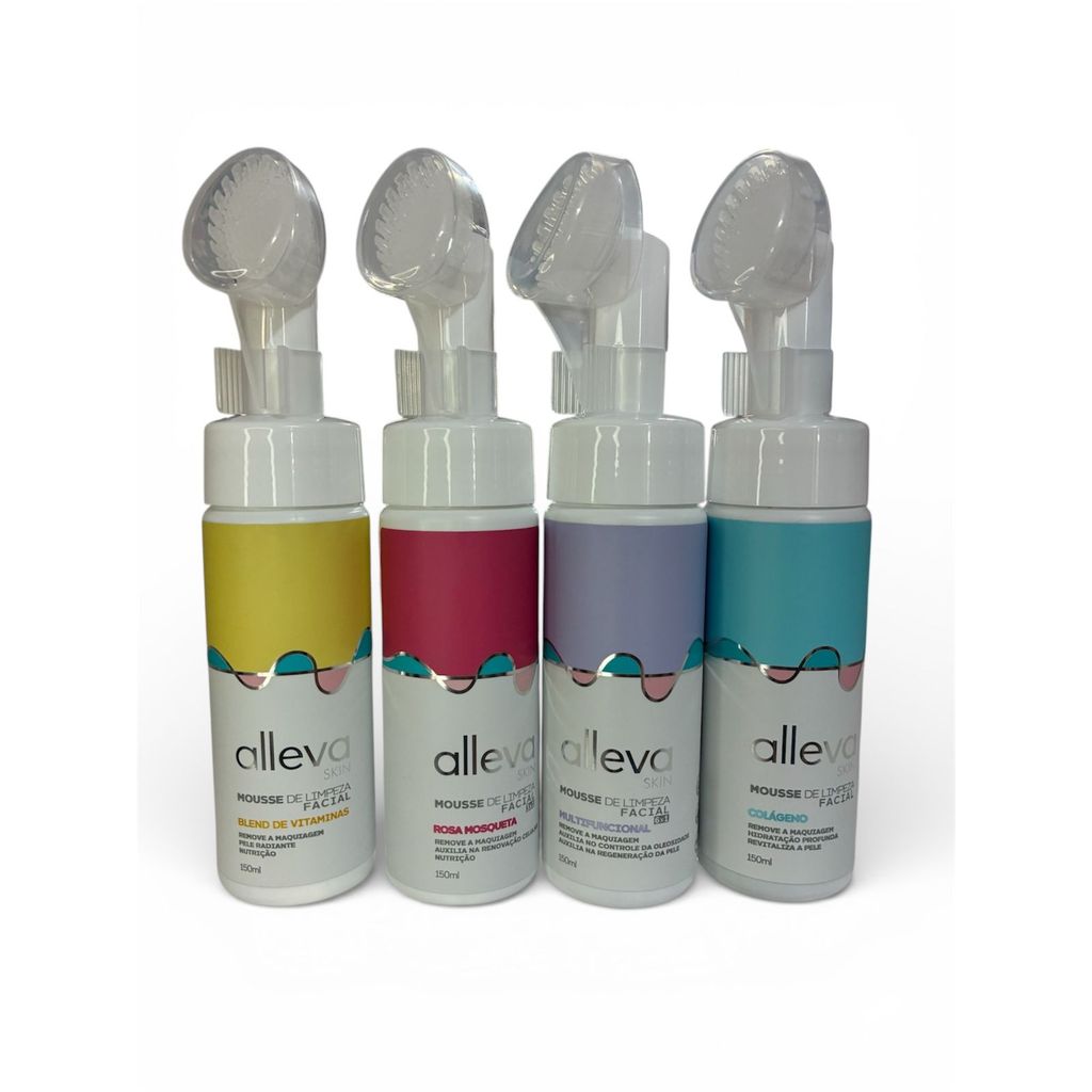 4 x Mousses de Limpeza Facial Alleva — Skincare