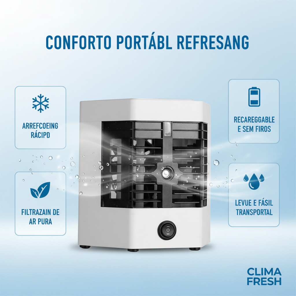 Mini Ar Condicionado Portátil Arctic Air Cooler/Nexfan Ultra/Arctic Air Ultra-Pro Umidificador Led
