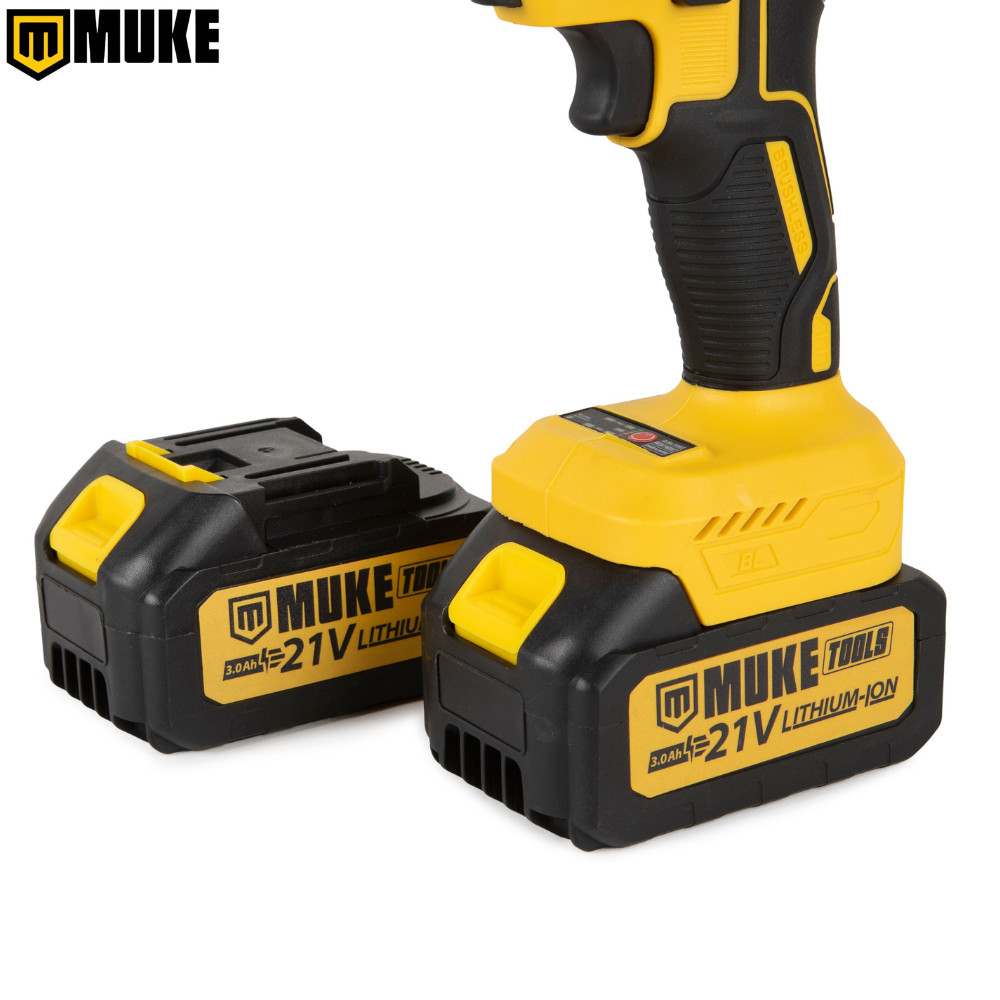 Kit Chave de Impacto 21V Brushless 2 Baterias com Maleta + Macaco Garrafa 4 Toneladas Muke Tools · foto 2