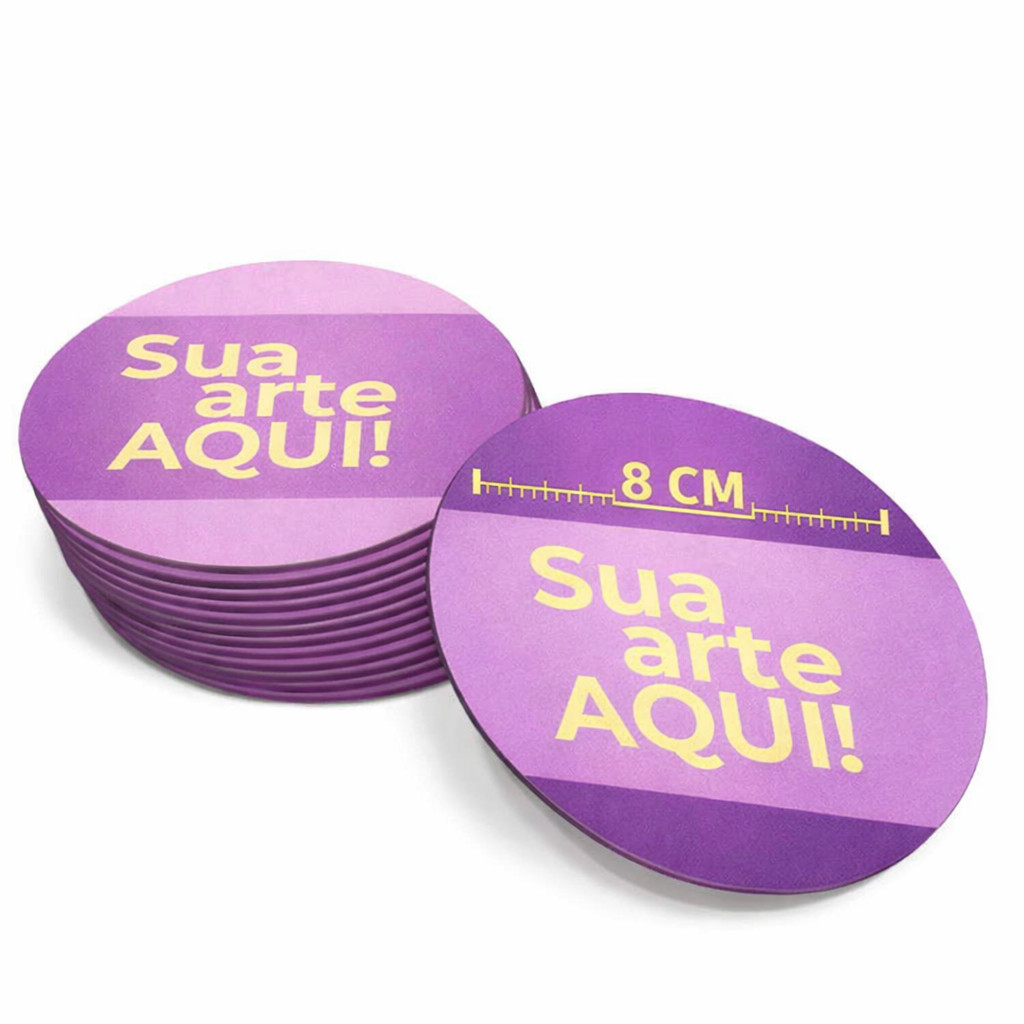 Bolacha Porta Copo Personalizado Cerveja Refrigerante  Mdf 8cm X 8cm 50 Peças Sua Marca em Oferta na Shopee