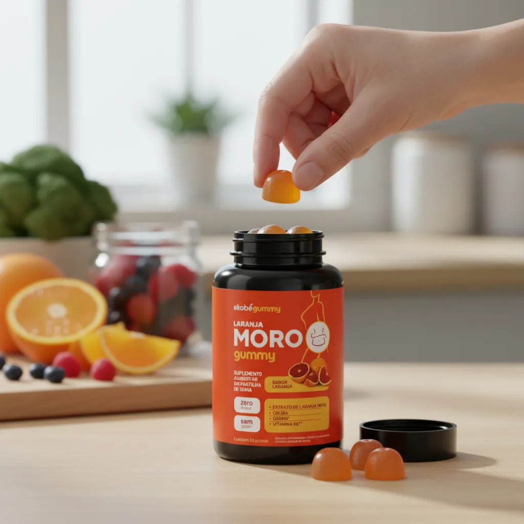 Laranja Moro Ekobe Gummy – Pote com 30 Gomas