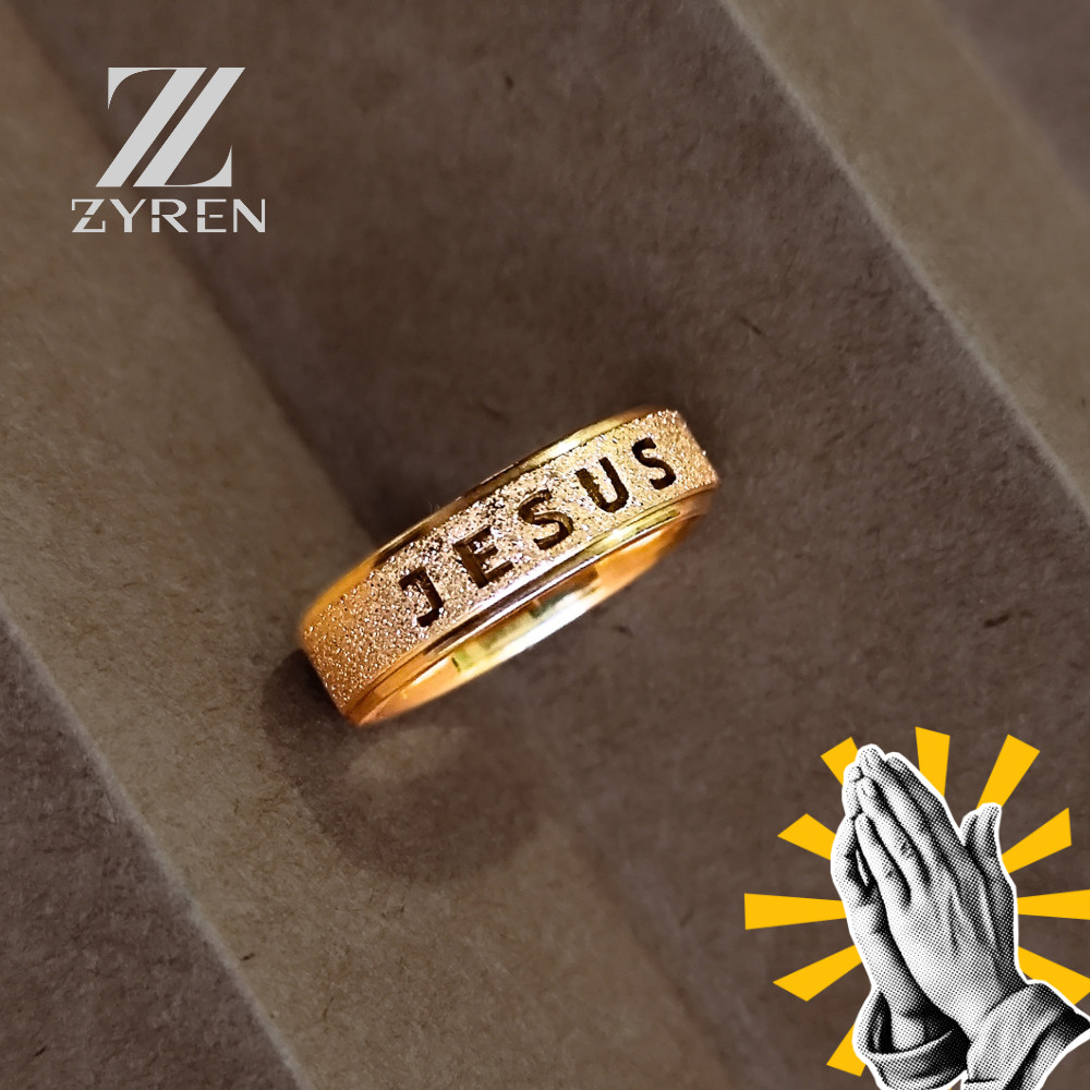 Anel Aço Jesus Diamantado Vazado | Proteção e Fé | 6mm em Oferta na Shopee