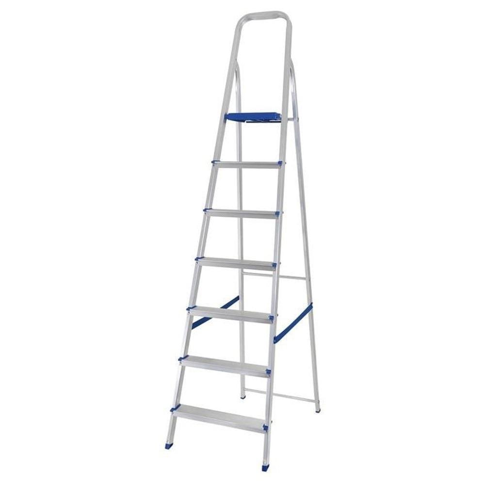 Escada de Alumínio Mor Multiuso Regulável, 7 Degraus em Oferta na Shopee