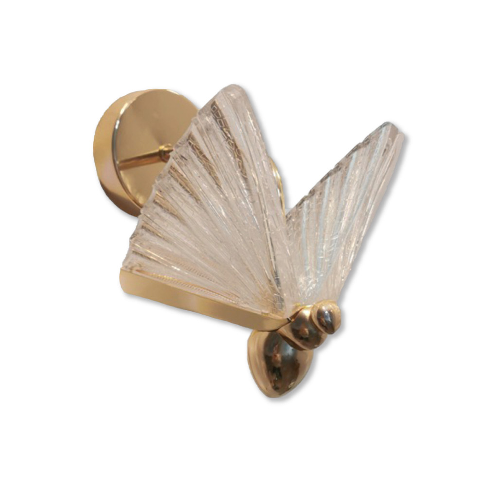 Kit Arandela Borboleta Dourado LED 4W 3 Temperaturas de Cor Bivolt Luminária Elegante em Oferta na Shopee