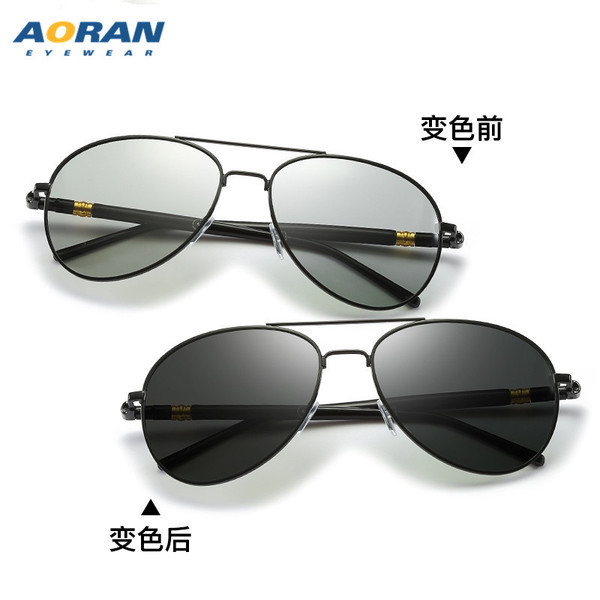 oculos de sol masculino Novos óculos de sol polarizados que mudam de cor, óculos de sol de Metal masculino, óculos para