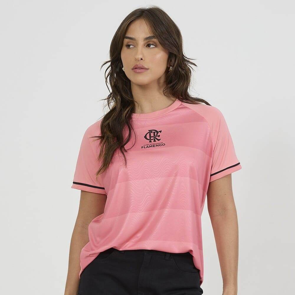 Camiseta Flamengo Frequencia Feminina Rosa em Oferta na Shopee
