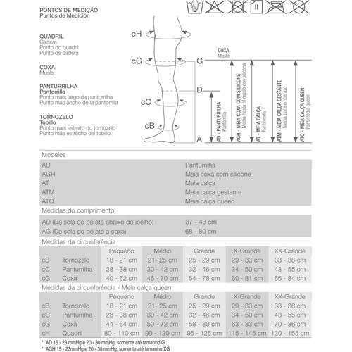 Meia 7/8 Meia Coxa Legline 20-30 Ponteira Aberta Venosan — imagem 2 de 2