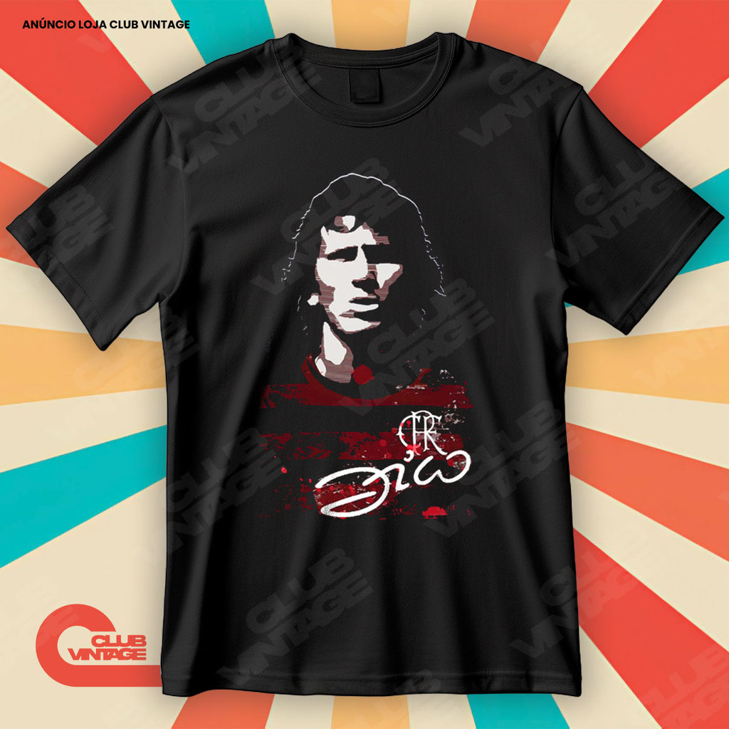 Camiseta Zico Galinho Jogador Histórico Lenda Blusa Camisa Futebol 100% Algodão