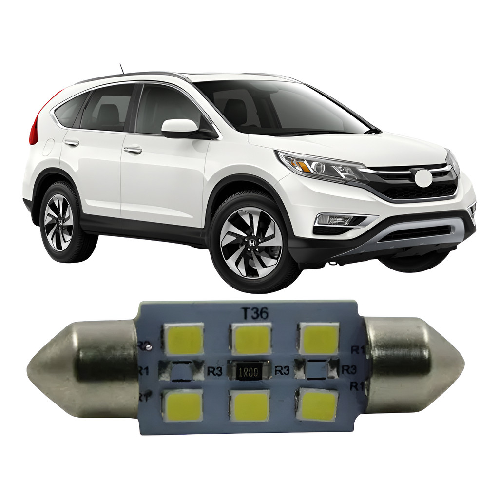 Lampada Led Torpedo Placa/teto/porta Luva Honda Crv 12/14