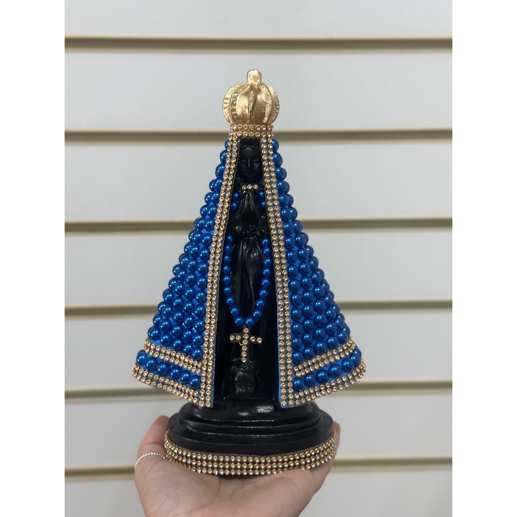 Imagem Nossa Senhora Aparecida Pérola Alta Qualidade 22cm Lembrança