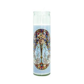 Vela Vidro Altar Nossa Senhora de Nazaré  22cm x 8cm