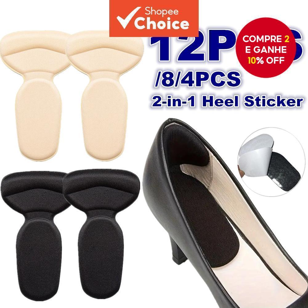 4/8/12 Unidades De Almofadas De Calcanhar Para Sapatos – Inserções De Ajuste De Tamanho Antidesgaste , Prevenção De Bolh