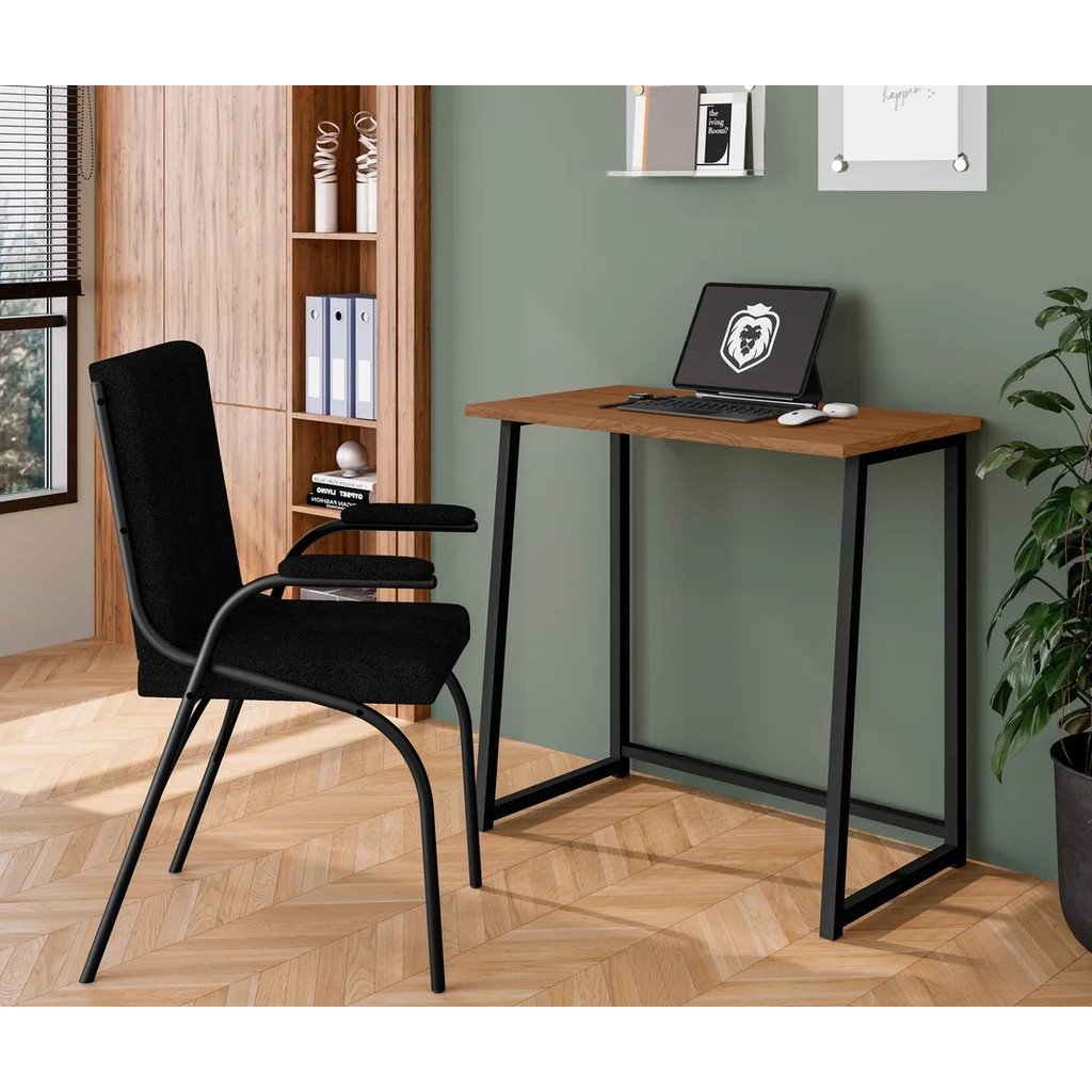 Escrivaninha Dobrável Fit Mesa Compacta P/ Escritório Estação de Trabalho Estudo Leitura Desmontável em Oferta na Shopee