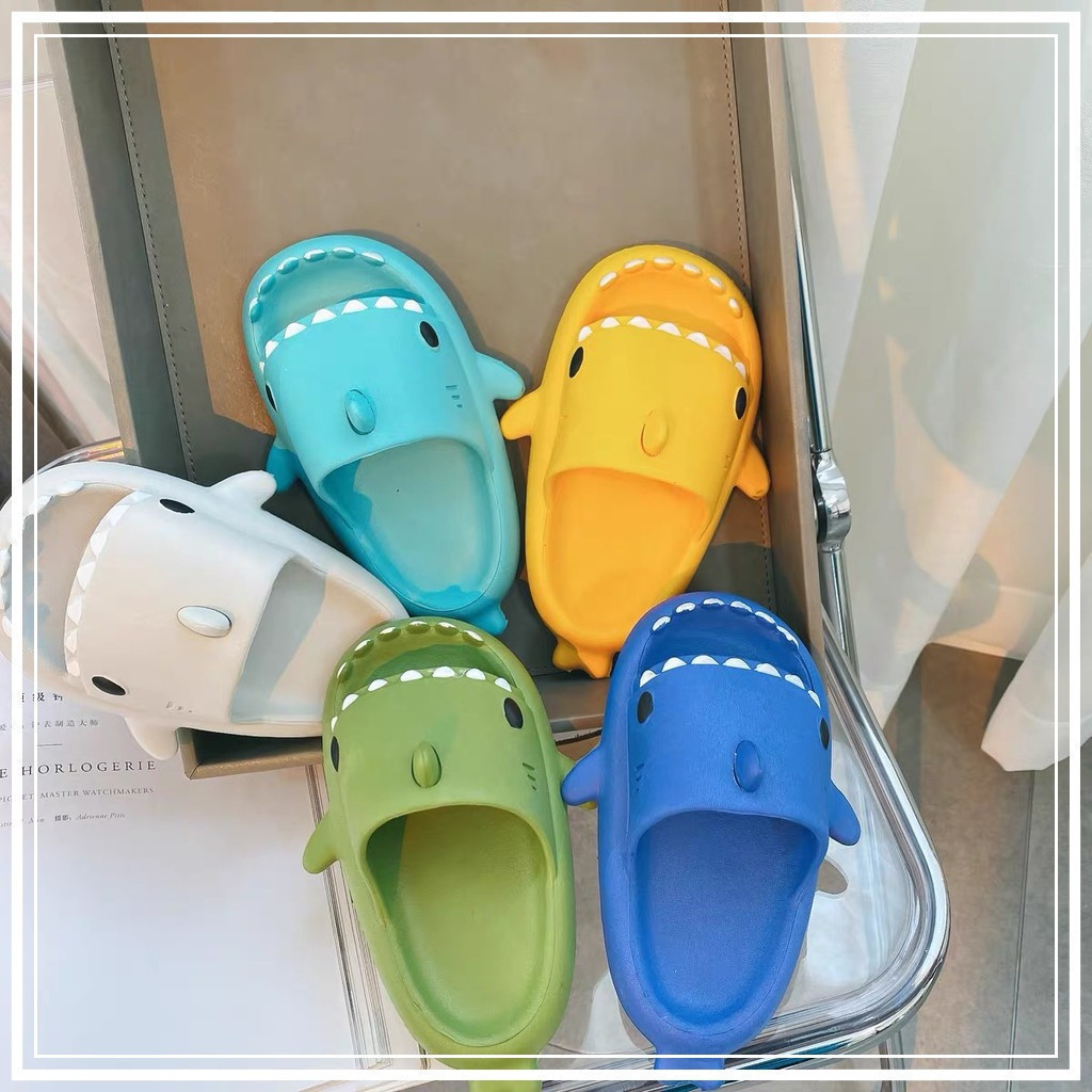 Chinelos De Bebê Para Crianças Em Forma De Tubarão 3d EVA Antiderrapante Baotou