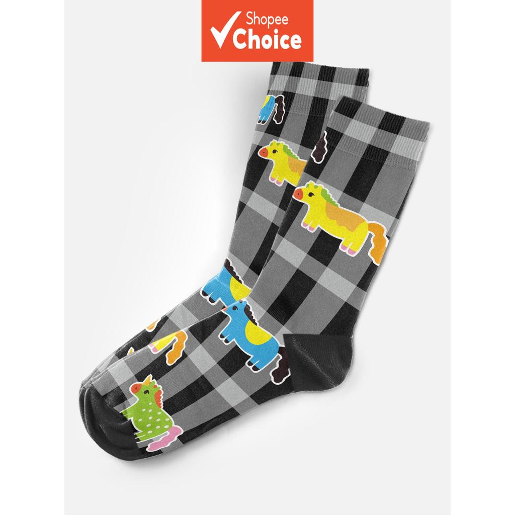 Um par de meias divertidas/para corrida para mulheres/Personalizada/Presente único de Dia dos Namorados para