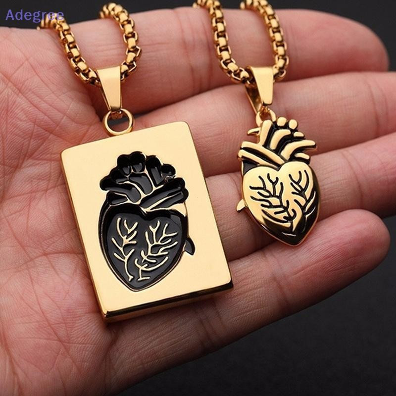 Adegree 2 Pçs/set Moda Quebra-Cabeça Casal Anatômico Coração Colar Pingente Presente Dos Namorados Novo