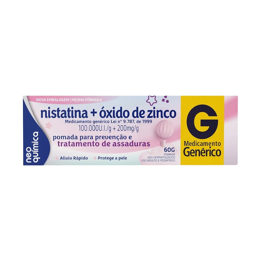 Pomada Assadura Nistatina + Óxido de Zinco 60g - Neo Química em Oferta na Shopee
