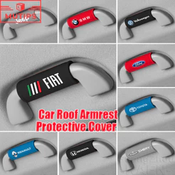 【MUTIPS】Capa Protetora Para Apoio De Braço De Teto De Carro , Luvas Puxar Maçaneta De Porta Automática