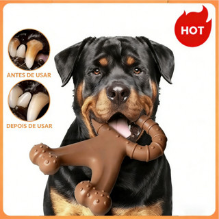 Brinquedos para cães | Com sabor a carne, material durável e resistente à mastigação | Higiene oral em Oferta na Shopee