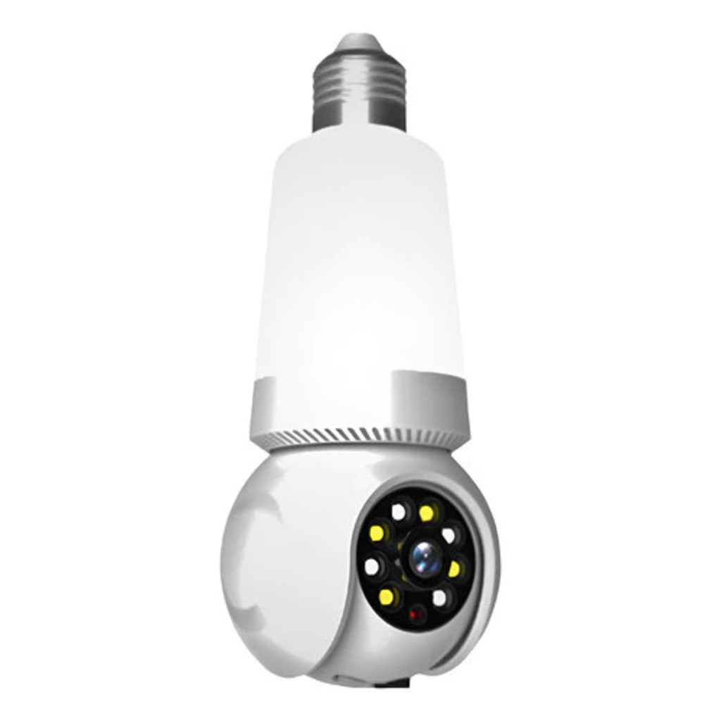 Câmera IP Lâmpada LED 3W Sigma Aitek | Visão Noturna Colorida, PTZ 355°, 1MP, Wi-Fi