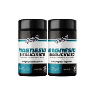 Magnésio Bisglicinato 4well 260mg - 60 cápsulas - Combo 2 potes em Oferta na Shopee