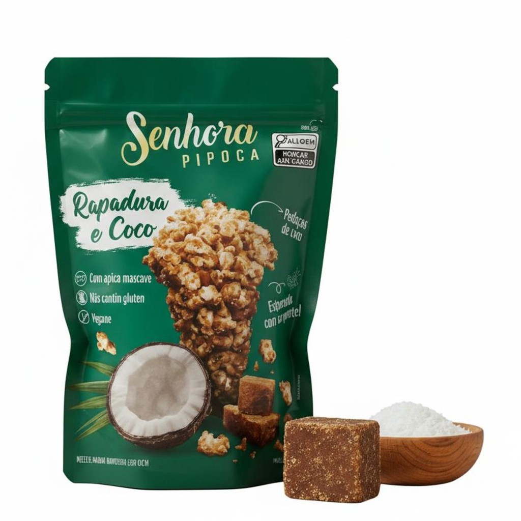 Pipoca Gourmet SENHORA Sabor Rapadura e Coco 100g