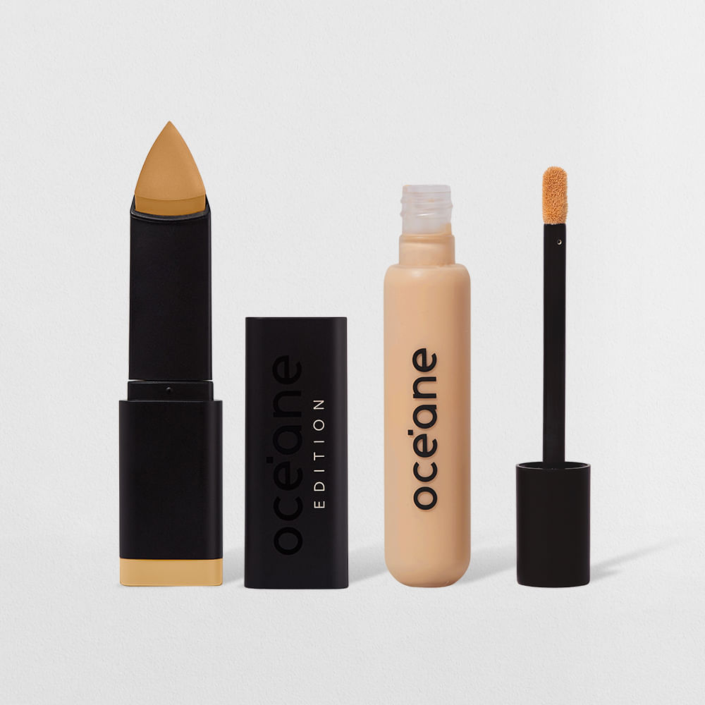 Kit Base em Bastão Beige + Corretivo Líquido Medium Light Océane Edition (2 Produtos) em Oferta na Shopee