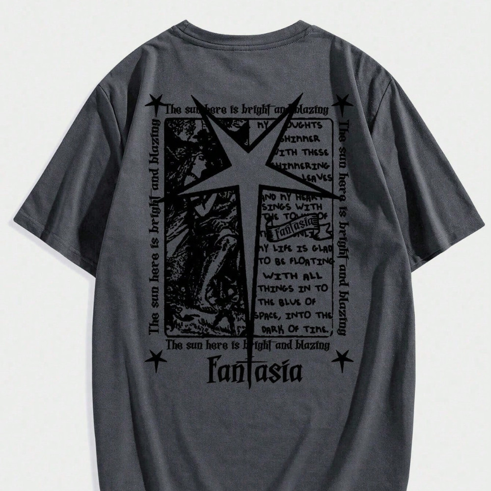 Camiseta Grunge Punk Fantasia Frases Estrela Street Camisa 100% Algodão Envio em 24hrs Após a Compra