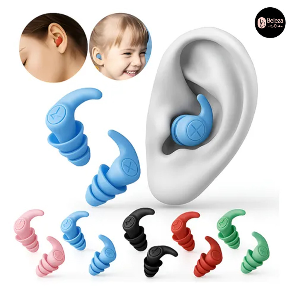 Par de Almofadas de Ouvido 3 Camadas Anti-ruído: Sono, Trabalho e Pesquisa