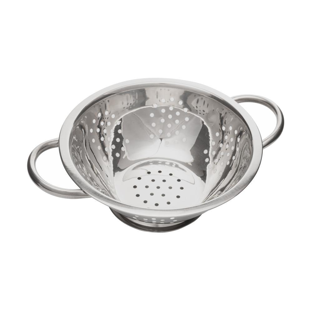Escorredor de Massas 20cm Aço Inox Prime Lyor para Macarrão Legumes Verduras Alimentos Cozinha Prática Fácil Limpeza Uso