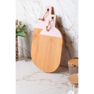 Tábua Corte Oval Cabo Lignora 15,5 x 31 x 1cm Rosa Bambu em Oferta na Shopee