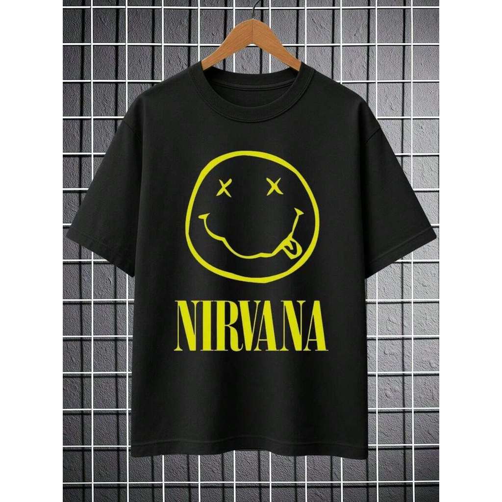 Camiseta Camisa Blusa 100% Algodao Musica Rock Internacional Nirvan Smile Camisa Blusa Unissex