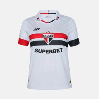 Camisa São Paulo I New Balance 24/25 Feminina Superbet Branca em Oferta na Shopee