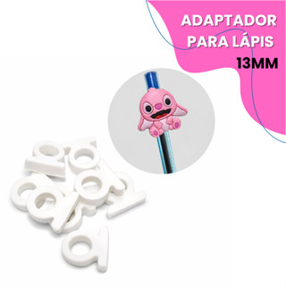 Adaptador para Lapis Caneta e Aplique Branco Emborrachado 13mm em Oferta na Shopee