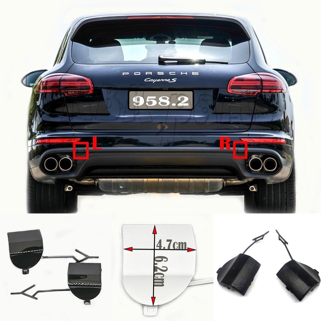 Capa De Reboque Traseira Adequada Para 15-18 Porsche Cayenne 92A 958.2 3.0L 3.6L 4.8L Base S GTS Turbo TDI Pára-Choques 