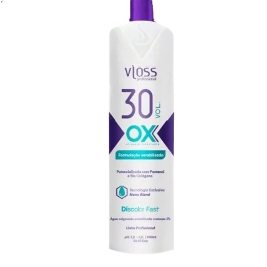Discolor Fast Agua Oxigenada Estabilizada Vloss Ox De 30 Vol