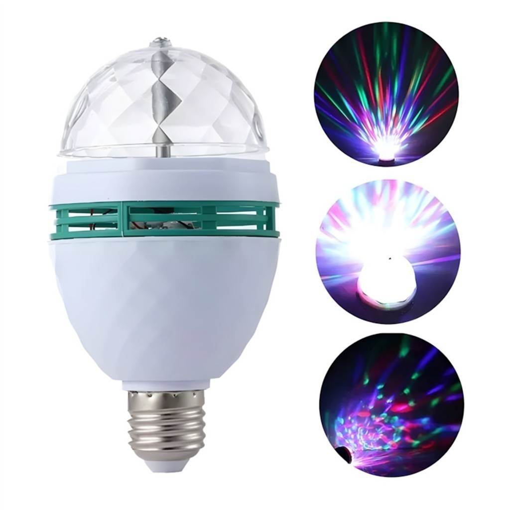 Lâmpada Led Giratória Colorida Globo De Luz Festa  SU em Oferta na Shopee