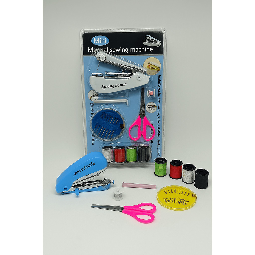 Kit de Costura com Máquina Manual  Reparo Rápido, Ideal para Iniciantes
