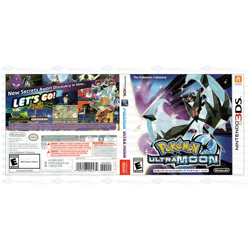 Encarte Repro Pokémon Ultra Moon - Nintendo 3DS