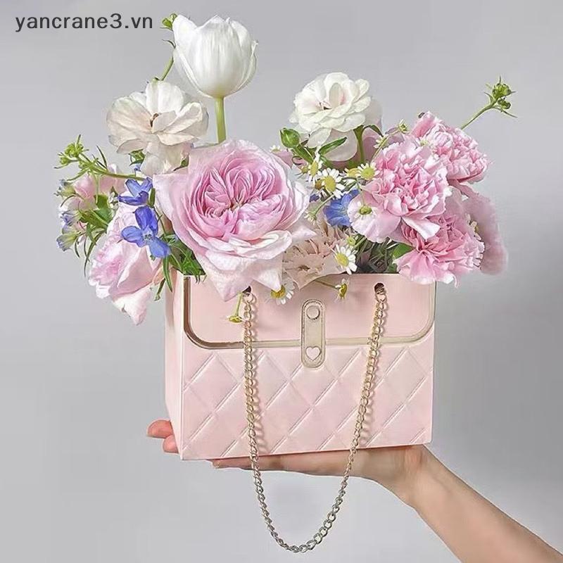 { YAN } Caixa De Flores Do Dia Dos Namorados Com Alça Bolsa Retangular Moderna Cesta Portátil ya